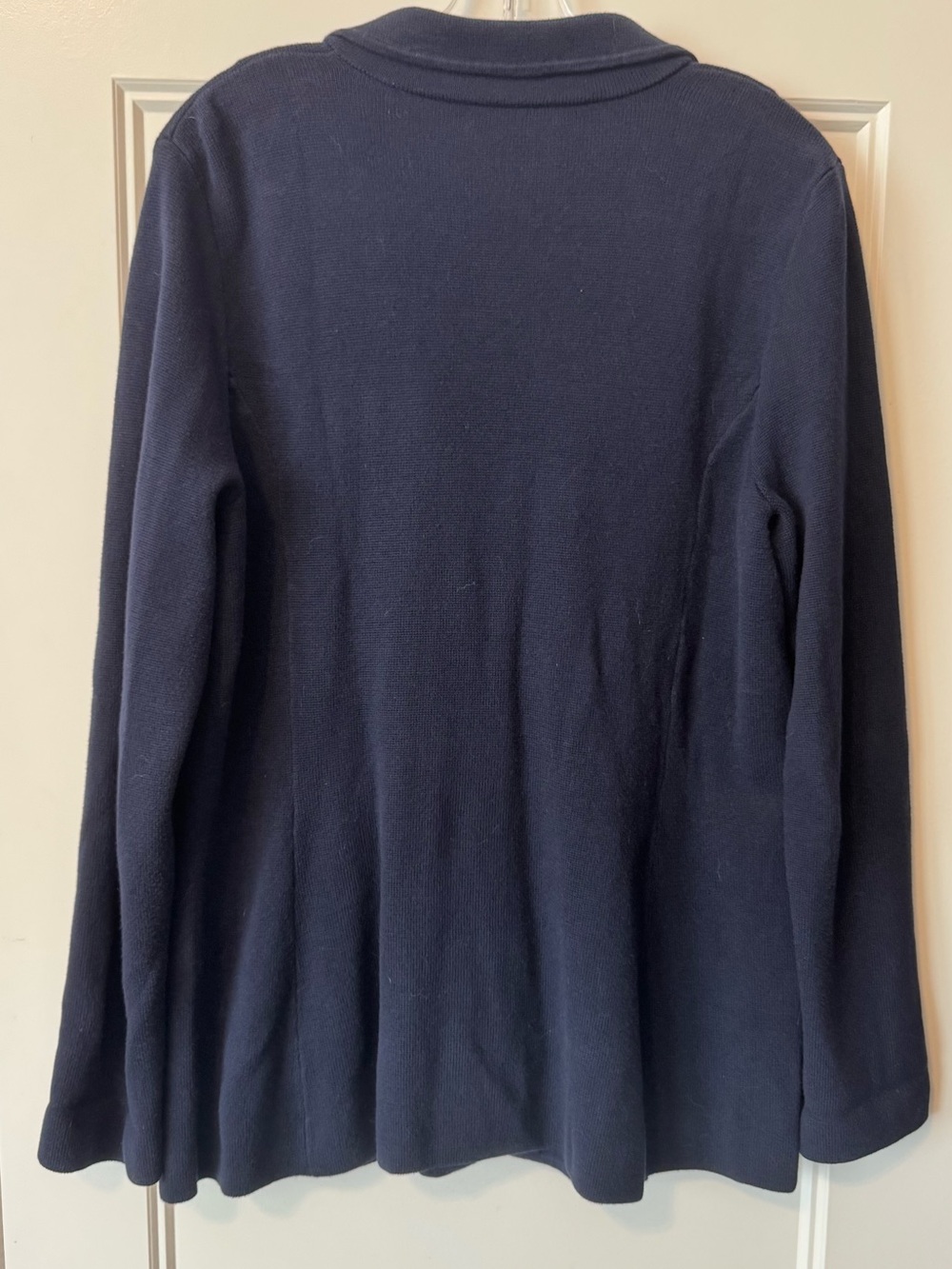 Lauren Ralph Lauren Navy Blue Cotton Knit Blazer Gold Buttons XL - Picture 3 of 6